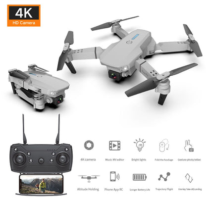 Drones with Camera for Adults Foldable RC Quadcopter E88 Drone with 1080P HD Camera Mini Drone for Kids Gifts, Wifi FPV Live Video, Altitude Hold, One Key Take Off/Landing, 3D Flip